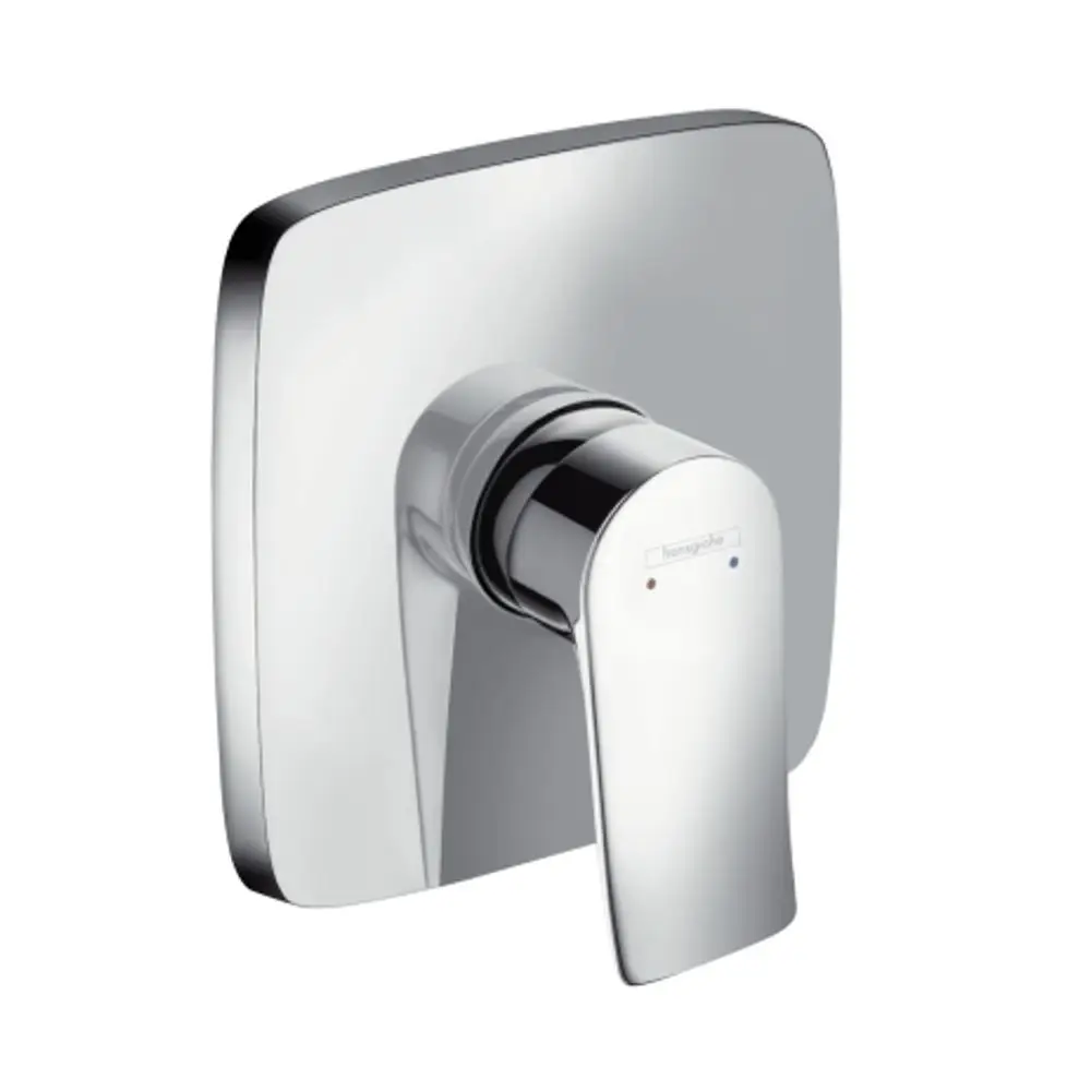 Einhebel-Brausemischer in Chrom-Optik von Hansgrohe, unterputz montiert, mit hochwertigem Design und zentralem Bedienhebel für Wasser- und Temperaturregelung.
